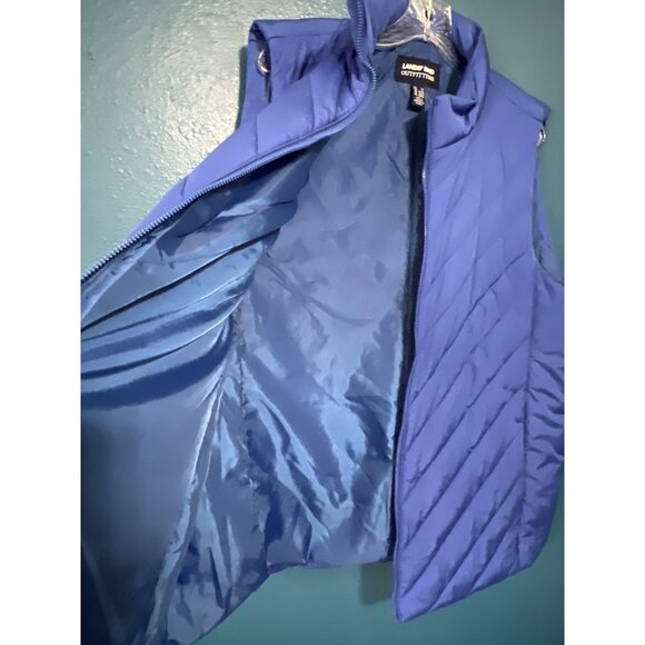 Lands End Womens Quilted Vest 2X Blue Polyester - Picture 6 of 9